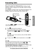 Preview for 25 page of Panasonic KXTGA272S - H/S FOR KXTG2700 Operating Instructions Manual