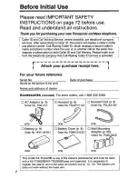 Предварительный просмотр 2 страницы Panasonic KXTGA420B - 2.4 Ghz Cordless Station Unit Operating Instructions Manual