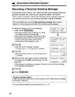 Предварительный просмотр 44 страницы Panasonic KXTGA420B - 2.4 Ghz Cordless Station Unit Operating Instructions Manual