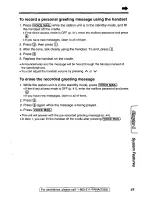 Предварительный просмотр 45 страницы Panasonic KXTGA420B - 2.4 Ghz Cordless Station Unit Operating Instructions Manual