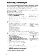 Предварительный просмотр 48 страницы Panasonic KXTGA420B - 2.4 Ghz Cordless Station Unit Operating Instructions Manual