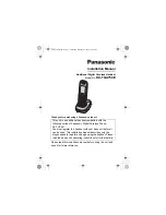 Preview for 1 page of Panasonic KXTGA750E Installation Manual