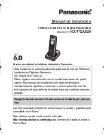 Panasonic KXTGA820 - EXPND DIGITAL CORDLESS HANDSET Manual De Instalación preview