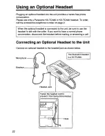 Предварительный просмотр 22 страницы Panasonic KXTS15W - PHONE-LO User Manual