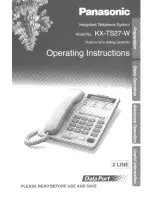 Panasonic KXTS27W - PHONE-2 L User Manual preview