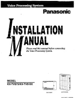 Panasonic KXTVS100 - VOICE MAIL SYSTEM Installation Manual предпросмотр