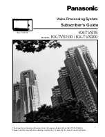 Предварительный просмотр 1 страницы Panasonic KXTVS200 - VOICE MAIL SYSTEM Subscriber'S Manual