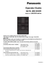 Panasonic LB-DH8 series Operator'S Manual предпросмотр