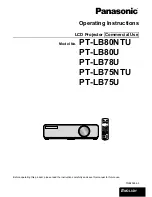 Preview for 1 page of Panasonic LB80U - XGA LCD Projector Operating Instructions Manual