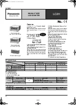 Panasonic LC2H preset Manual preview