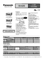 Preview for 2 page of Panasonic LC2H preset Specifications