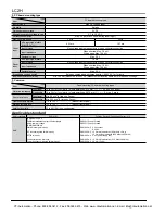 Preview for 4 page of Panasonic LC2H preset Specifications