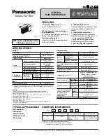 Preview for 1 page of Panasonic LD Relays (ALD) Specifications