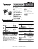 Panasonic LE Relays Specifications preview