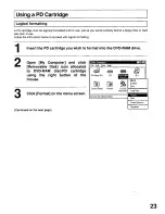 Предварительный просмотр 23 страницы Panasonic LF-D102U Operating Instructions Manual