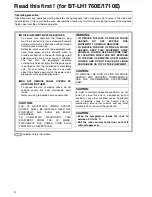 Preview for 4 page of Panasonic lh1760 Operating Instructions Manual