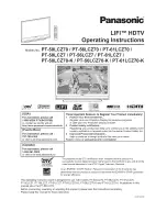 Panasonic LIFI PT-50LCZT0 Operating Instructions Manual preview