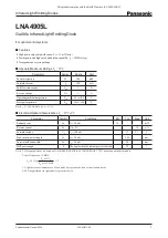 Panasonic LNA4905L Specification Sheet preview