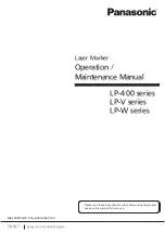 Preview for 1 page of Panasonic LP-400 Series Operation And Maintenance Manual
