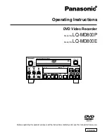 Panasonic LQ-MD800 Operating Instructions Manual preview