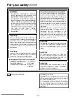 Предварительный просмотр 2 страницы Panasonic LQ-MD800E Operating Instructions Manual