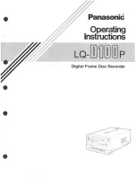 Panasonic LQD100 - DIG FRAME DISC RECOR Operating Instructions Manual preview