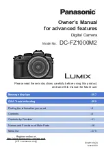 Предварительный просмотр 1 страницы Panasonic Lumix DC-FZ1000M2 Owner'S Manual