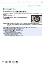 Предварительный просмотр 92 страницы Panasonic Lumix DC-FZ1000M2 Owner'S Manual