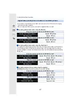 Предварительный просмотр 27 страницы Panasonic Lumix DC-G9 Operating Instructions For Advanced Features