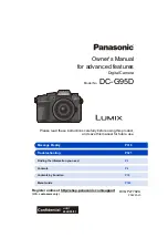 Preview for 1 page of Panasonic LUMIX DC-G95D Owner'S Manual For Advanced Features