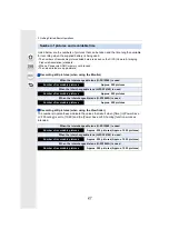 Preview for 27 page of Panasonic LUMIX DC-G95D Owner'S Manual For Advanced Features