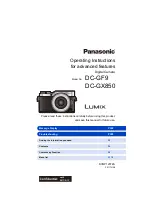 Preview for 1 page of Panasonic LUMIX DC-GF9 Operating Instructions For Advanced Features