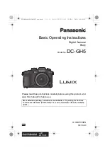 Preview for 1 page of Panasonic Lumix DC-GH5KBODY Basic Operating Instructions Manual