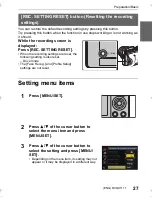 Preview for 27 page of Panasonic LUMIX DC-GX850K Owner'S Manual