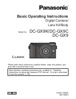 Предварительный просмотр 1 страницы Panasonic LUMIX DC-GX9K Basic Operating Instructions Manual