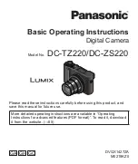 Panasonic Lumix DC-TZ220 Operating Instructions Manual preview