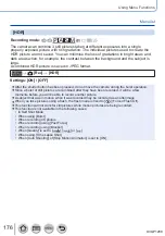 Предварительный просмотр 176 страницы Panasonic Lumix DC-TZ91 Operating Instructions Manual