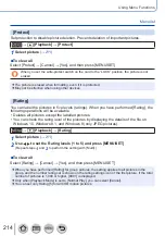 Preview for 214 page of Panasonic Lumix DC-TZ96D Operating Instructions For Advanced Features