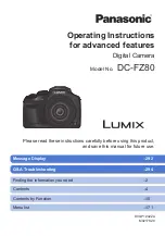 Preview for 1 page of Panasonic Lumix DCFZ80GNK Operating Instructions For Advanced Features