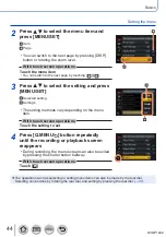 Preview for 44 page of Panasonic Lumix DCFZ80GNK Operating Instructions For Advanced Features