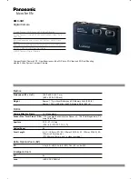 Preview for 1 page of Panasonic Lumix DMC-3D1 Specifications