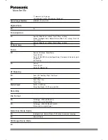 Preview for 2 page of Panasonic Lumix DMC-3D1 Specifications