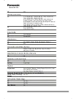 Preview for 4 page of Panasonic Lumix DMC-3D1 Specifications