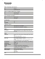 Preview for 5 page of Panasonic Lumix DMC-3D1 Specifications