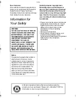 Preview for 2 page of Panasonic Lumix DMC-F1 Operating Instructions Manual