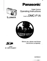 Preview for 1 page of Panasonic Lumix DMC-F1A Operating Instructions Manual