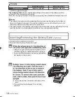 Preview for 12 page of Panasonic Lumix DMC-F2 Operating Instructions Manual