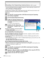 Preview for 22 page of Panasonic Lumix DMC-F2 Operating Instructions Manual