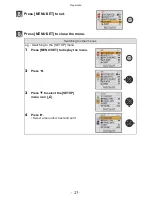 Предварительный просмотр 21 страницы Panasonic Lumix DMC-F3 Operating Instructions Manual