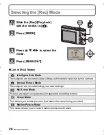 Предварительный просмотр 20 страницы Panasonic Lumix DMC-FH24 Basic Owner'S Manual